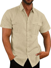Men's Short Sleeve Shirt with Pockets
