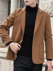 Men's Lapel Collar Long Sleeve Blazer
