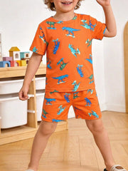 Children's Dinosaur Print Tee and Shorts Set