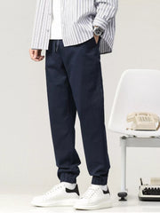 Men's Casual Drawstring Ankle Cuffed Pants