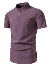 Men's Button Detail Short Sleeve Shirt