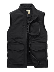 Men's Multi-Pocket Zip Up Vest