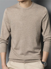 Men's Plus Size Round Neck Long Sleeve Sweater