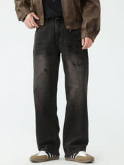 Men's Wash Wide Leg Jeans