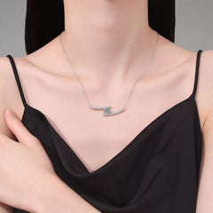 1 Carat Moissanite 925 Sterling Silver Necklace
