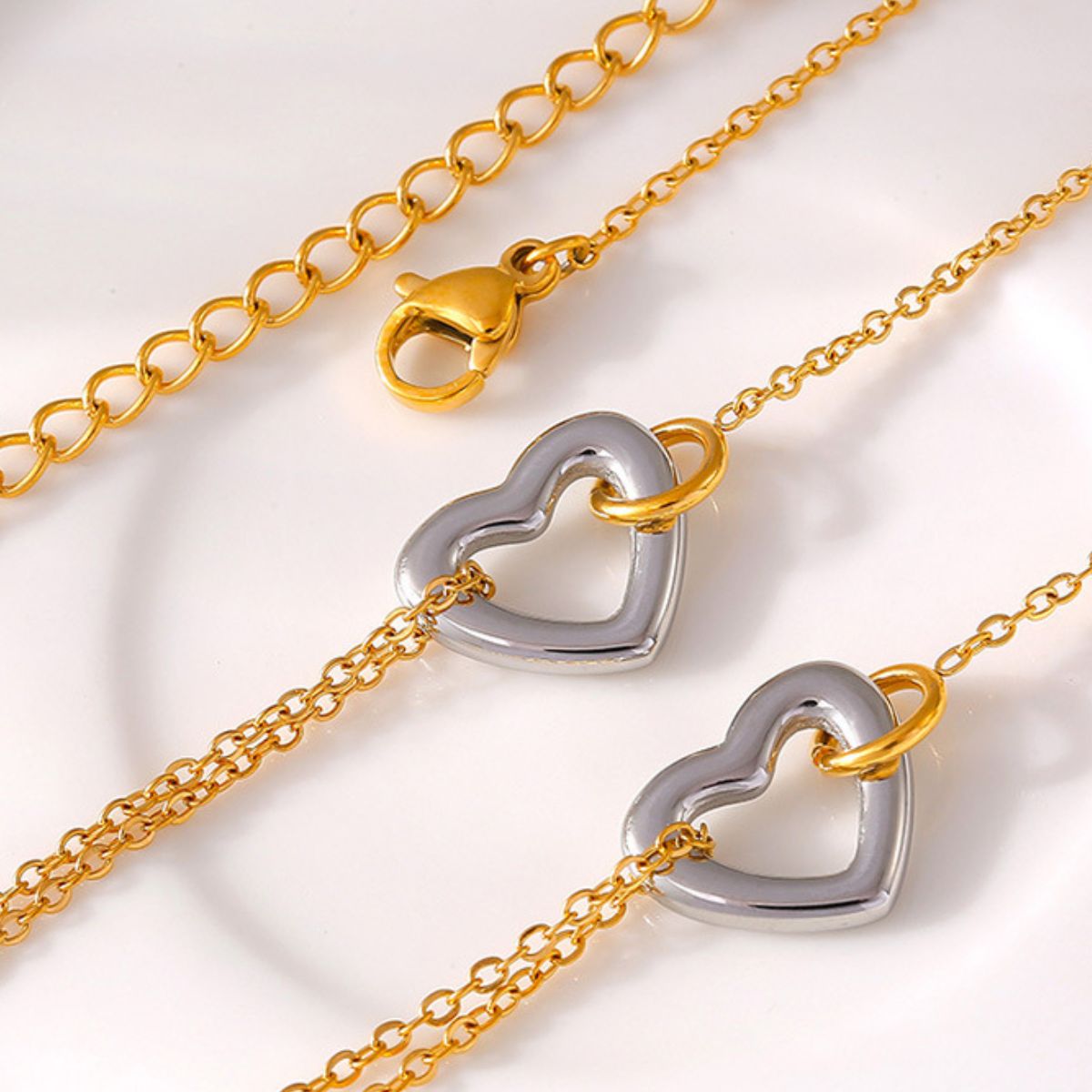 18K Gold-Plated Heart Bracelet