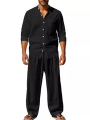Men's Casual Button Up Shirt and Pants