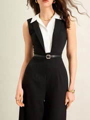 Sleeveless Wide Leg Jumpsuit