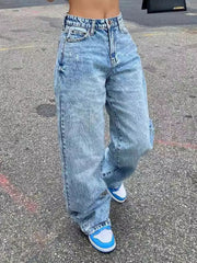 Wash Wide Leg Jeans