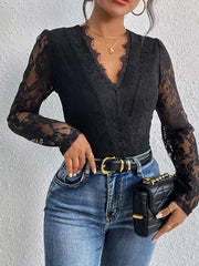 Lace V-Neck Bodysuit
