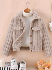 Children's Cozy Fleece Button-Down Jacket