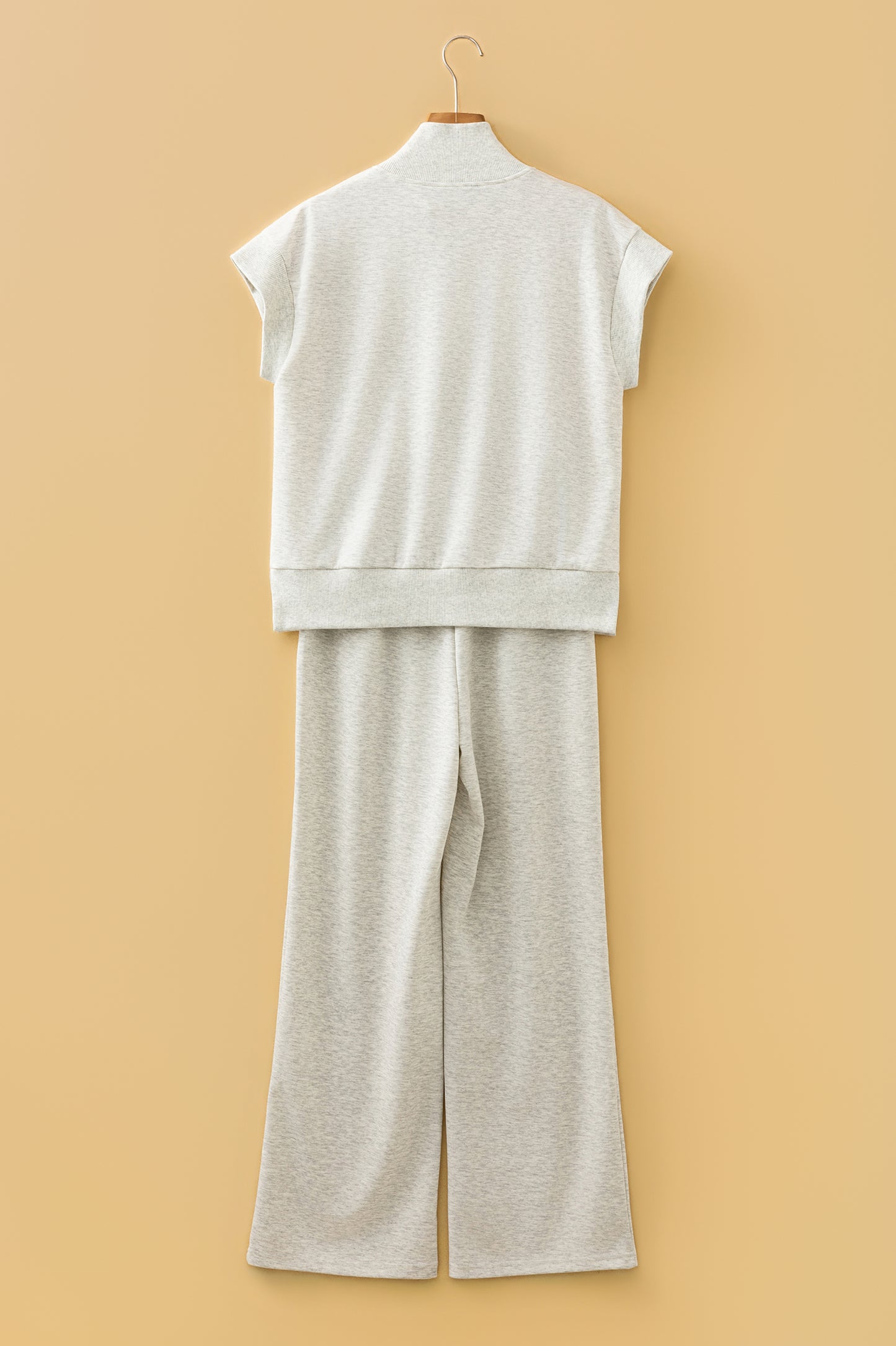 Half Zip Polo Tee Casual Pant Set