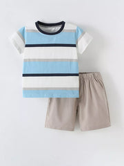 Children's Striped T-Shirt & Shorts Set