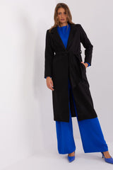 Knee Length Coat With Slip Pockets
