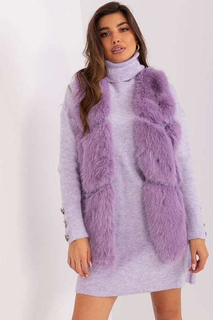 Hook Closure Plush Furry Vest