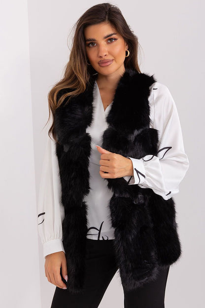 Hook Closure Plush Furry Vest