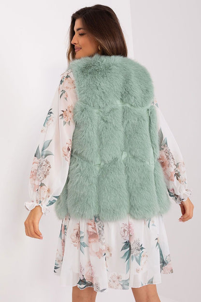 Hook Closure Plush Furry Vest