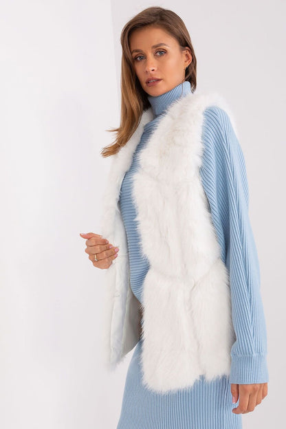 Hook Closure Plush Furry Vest