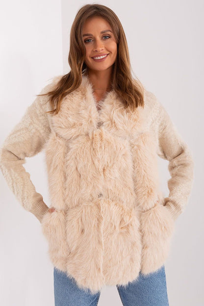 Hook Closure Plush Furry Vest