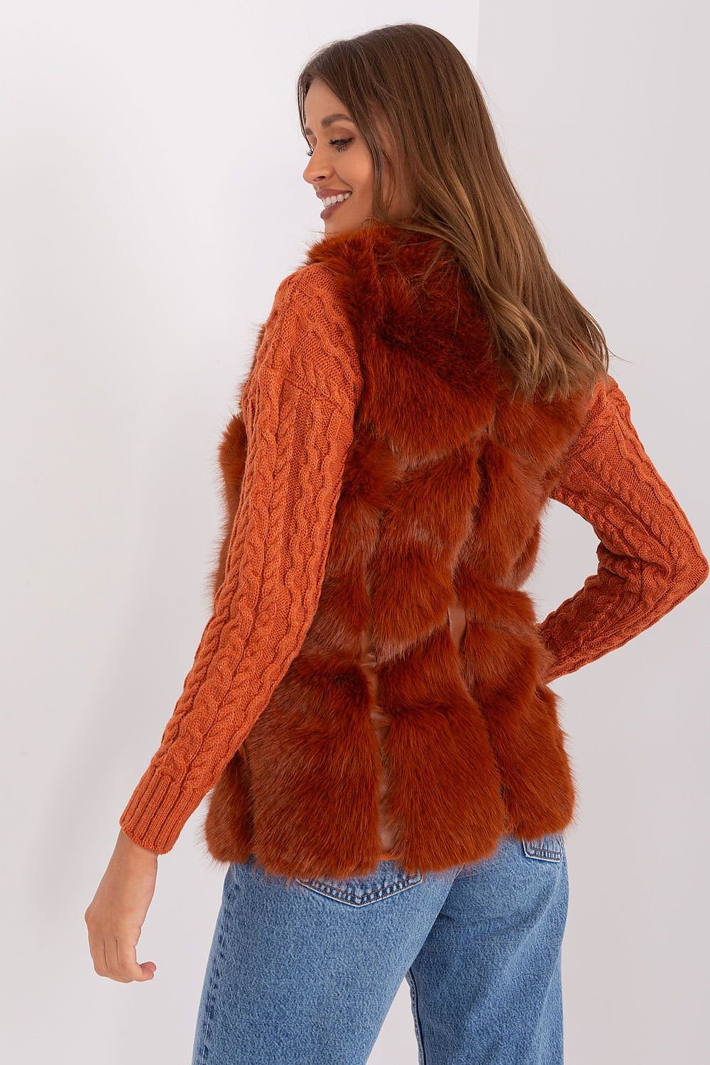 Hook Closure Plush Furry Vest