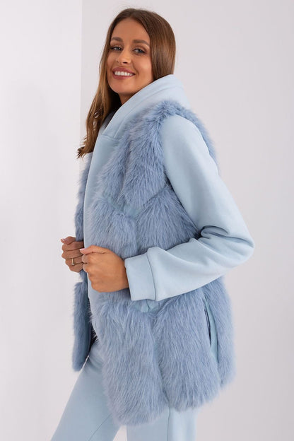 Hook Closure Plush Furry Vest