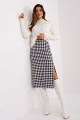 Peplum Pattern Knit Skirt