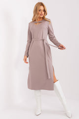 Ribbed Textured Midi Dress