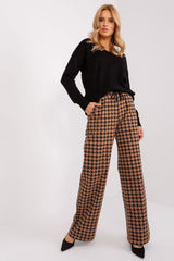 High Waist Pepite Pattern Women’s Trousers