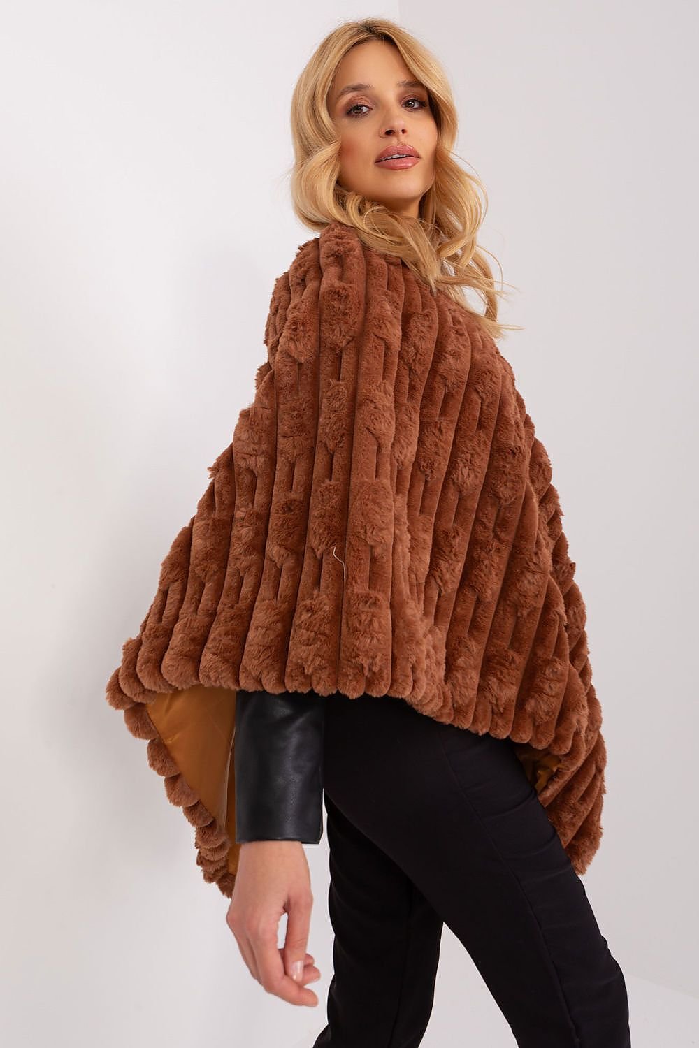 Textured Loose Fit Poncho