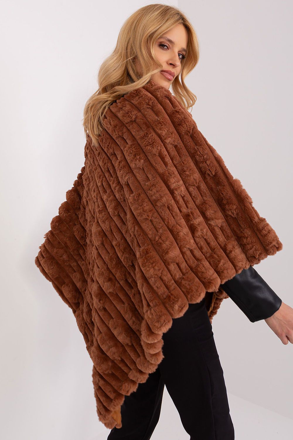 Textured Loose Fit Poncho