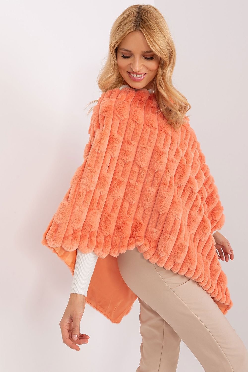 Textured Loose Fit Poncho