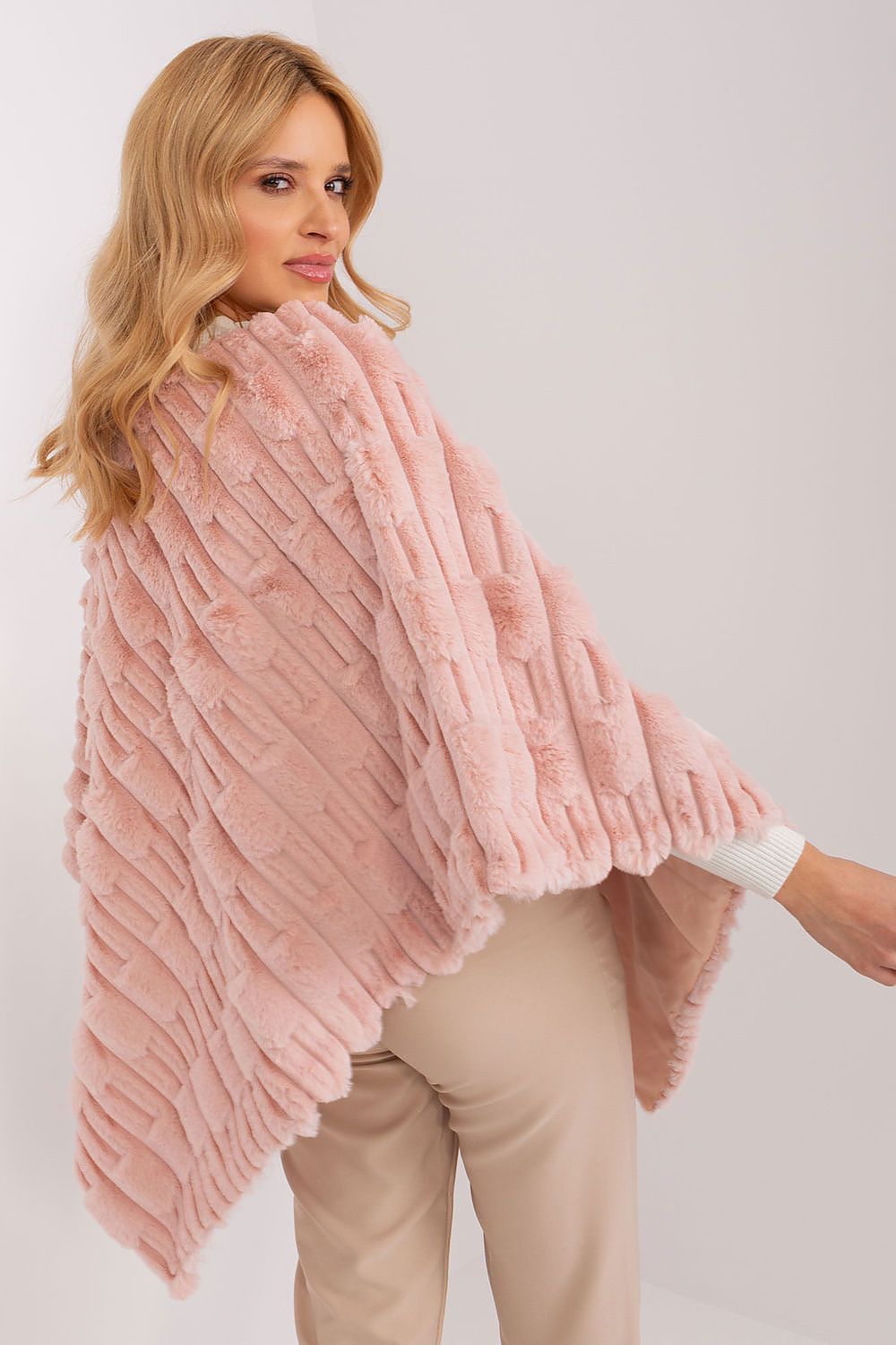 Textured Loose Fit Poncho