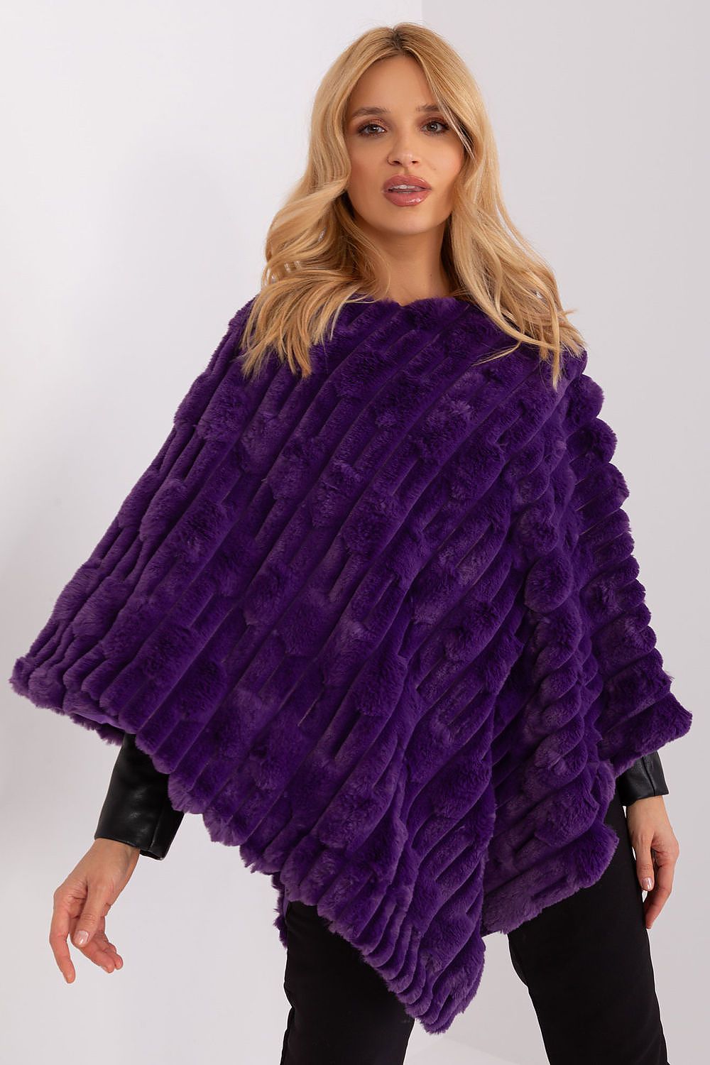 Textured Loose Fit Poncho