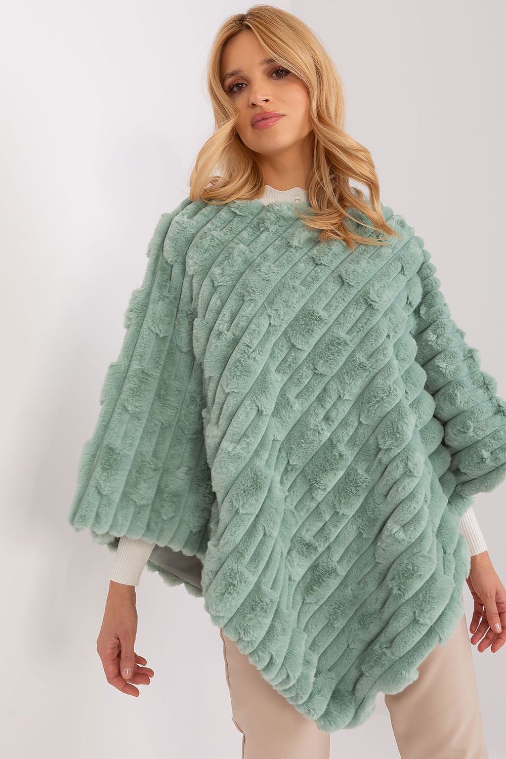 Textured Loose Fit Poncho