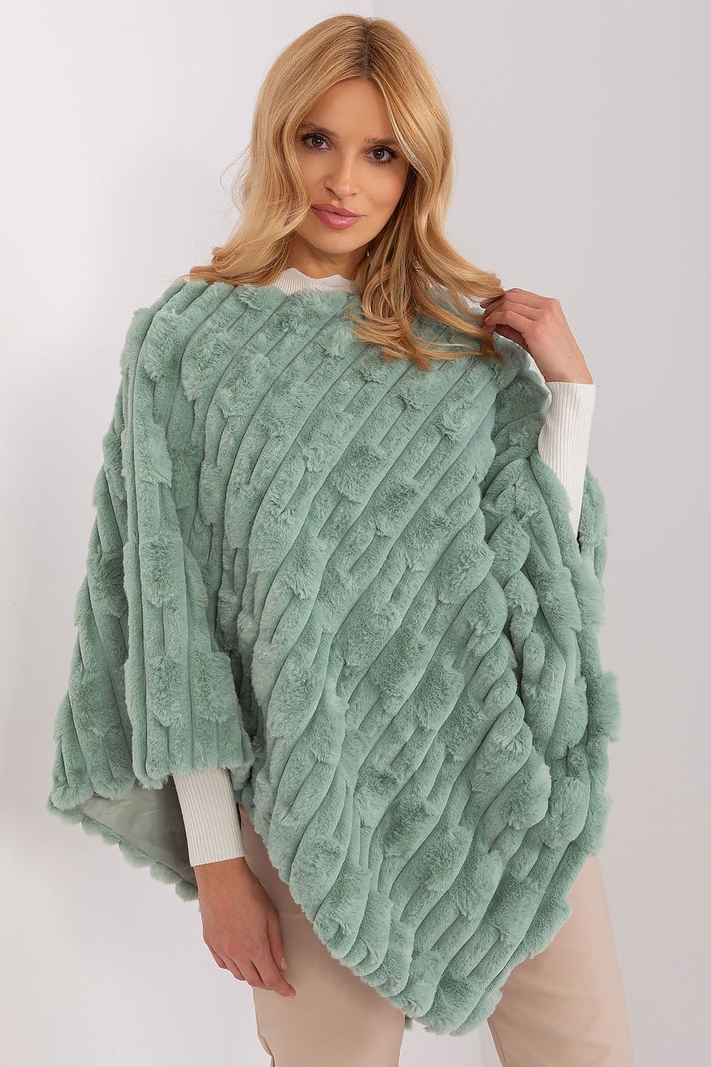 Textured Loose Fit Poncho