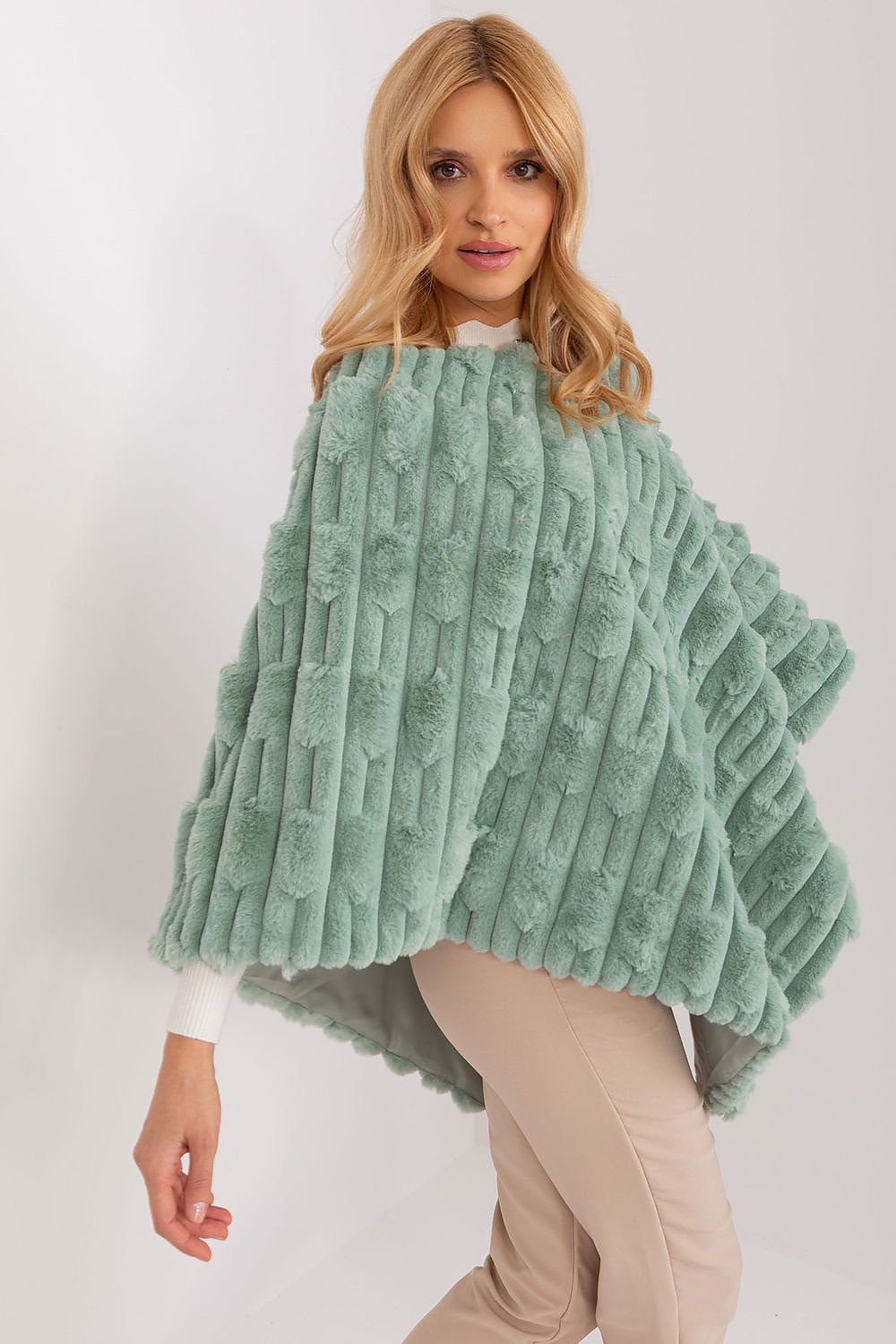 Textured Loose Fit Poncho