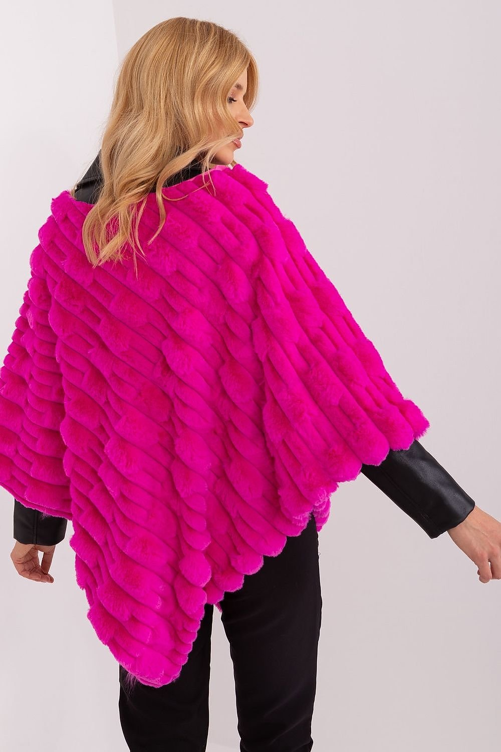 Textured Loose Fit Poncho