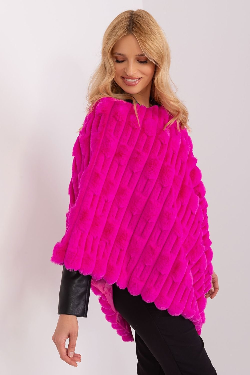 Textured Loose Fit Poncho