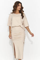 Loose T-Shirt and Fitted Skirt Set