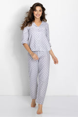 7/8 Cuff Sleeve Shirt and Pajama Pants