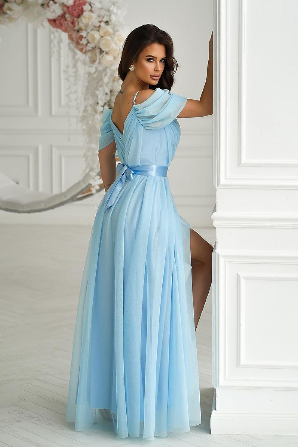 Tulle Sleeve Spanish Style Dress