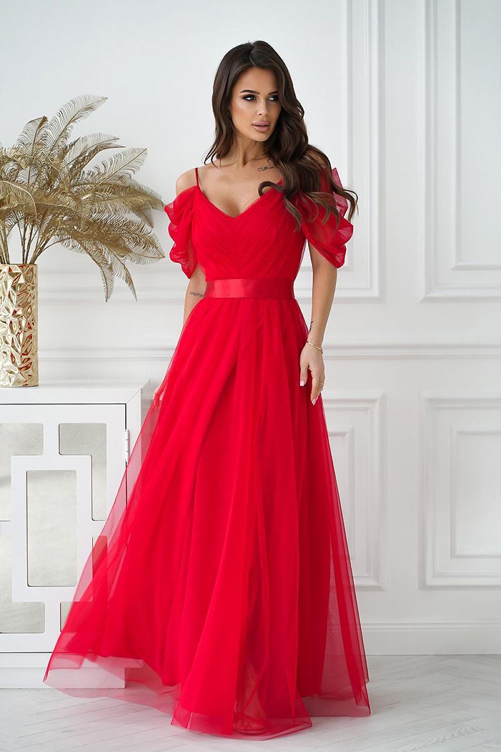 Tulle Sleeve Spanish Style Dress