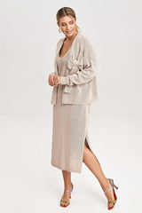 Midi Dress and Bolero Two-Piece Set