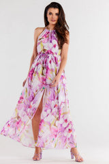 Adjustable Chiffon Dress with Back Tie Straps