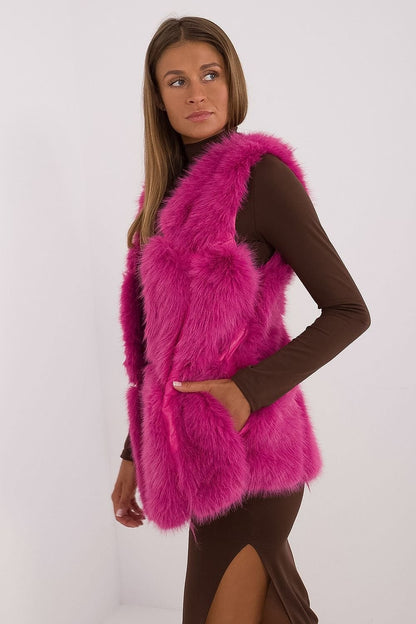 Hook Closure Plush Furry Vest