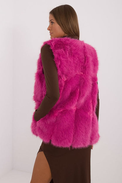 Hook Closure Plush Furry Vest