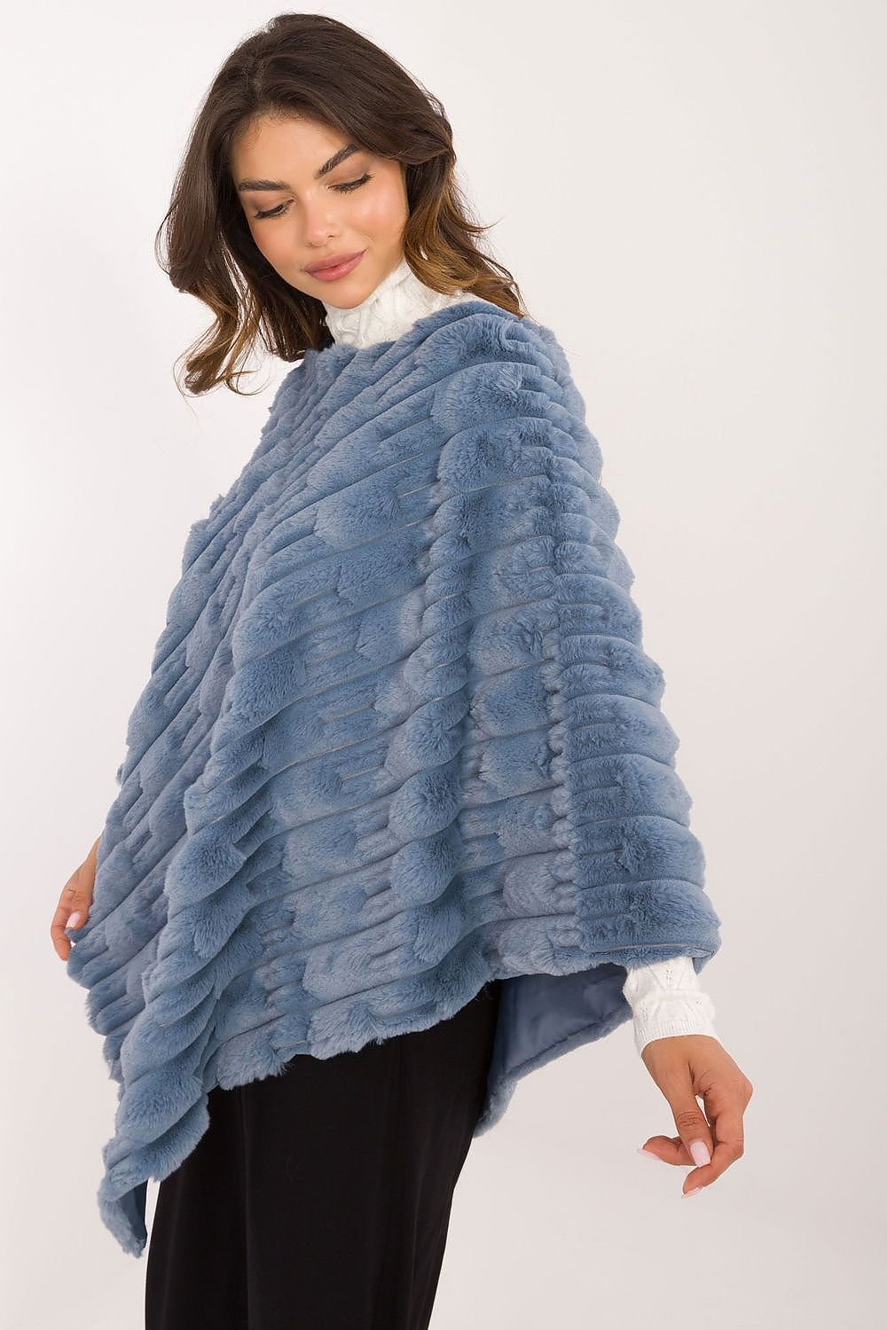 Textured Loose Fit Poncho