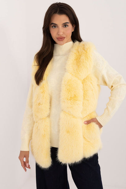 Hook Closure Plush Furry Vest