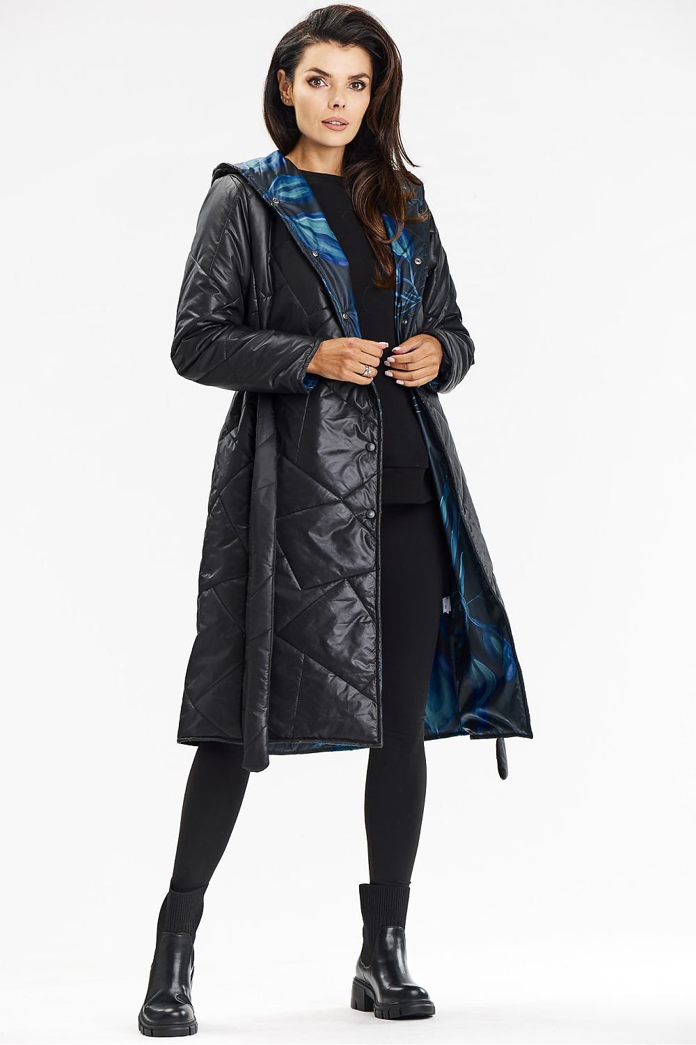 Awama Long Hooded Coat