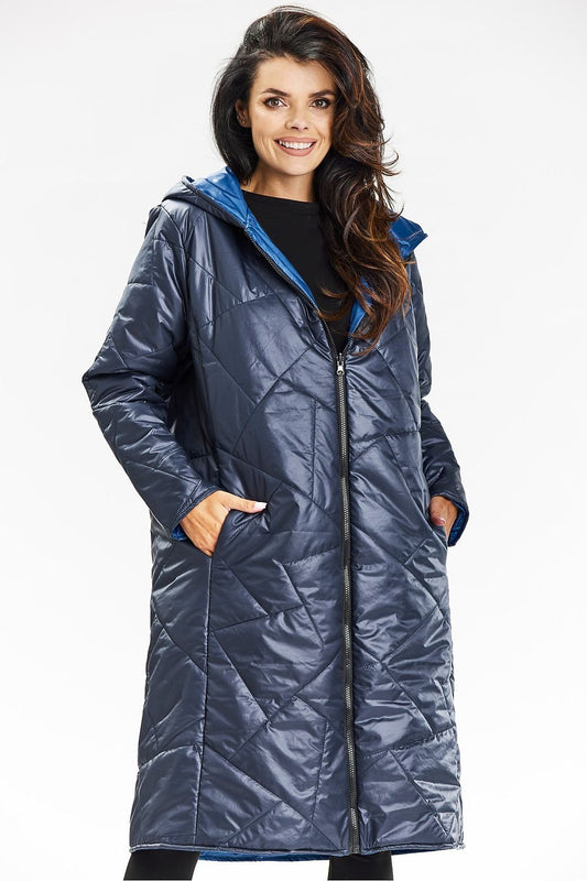 Double-Sided Zipper Hooded Coat